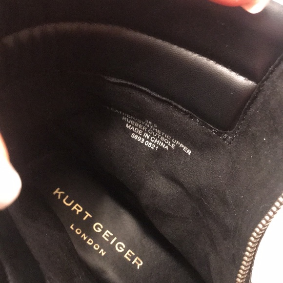 Kurt Geiger London- Black rain-bow Bobby leather ankle boots - Picture 3 of 4